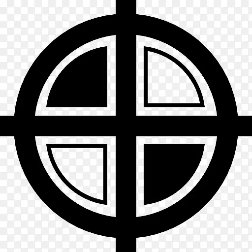 十字的黑色和白色的变异图标