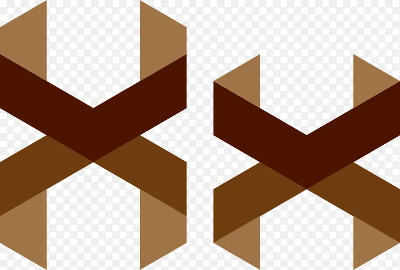 个性空间折叠立体拼接创意字母X