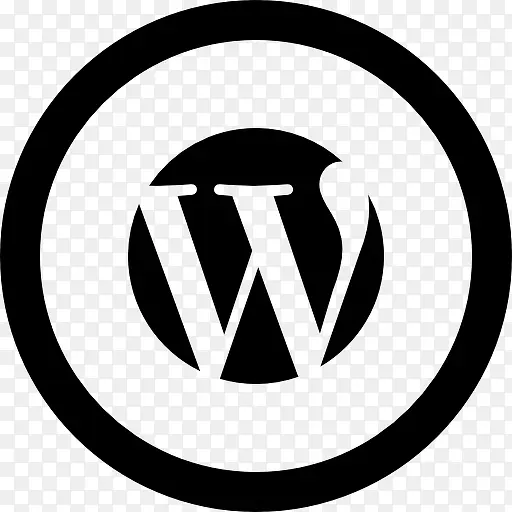 WordPress的标志的圆形按钮图标
