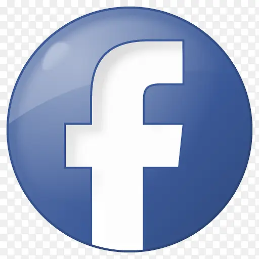 社会Facebook按钮蓝色社会书签图标