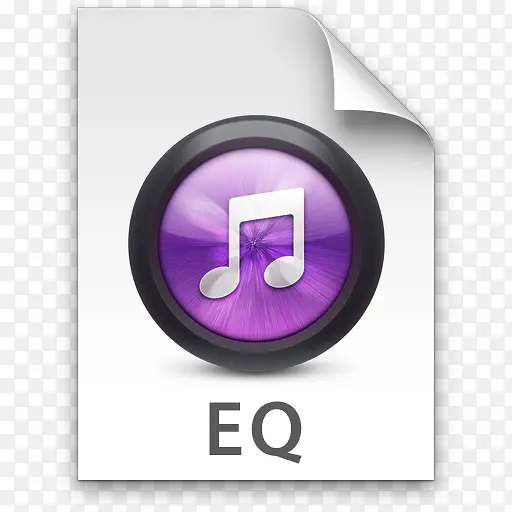情商紫色iTunes的文件类型的图标