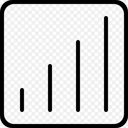 线条图形在正方形概述按钮图标