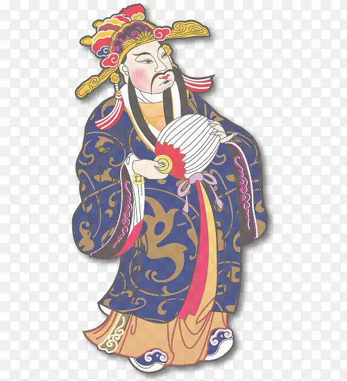 蓝色中国风古典神仙PNG图片素材下载_图片编号8135571-PNG素材网