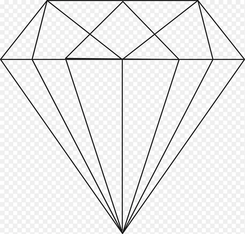 钻石手绘线条图