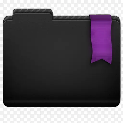 丝带紫色云母文件夹图标