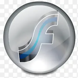 银色风格软件图标flash