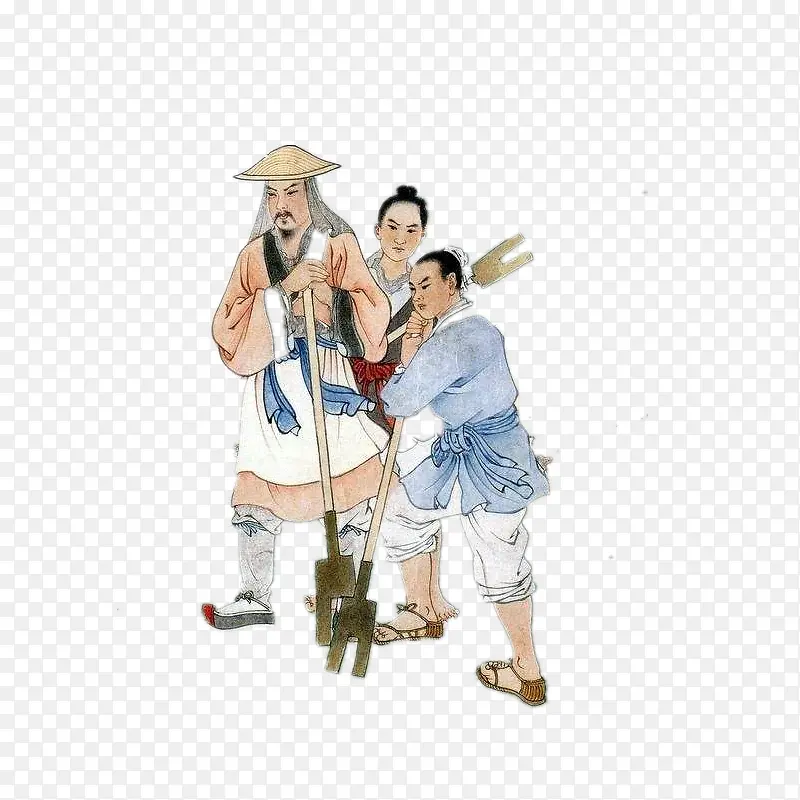 大禹治水插画PNG图片素材下载_图片编号8140164-PNG素材网