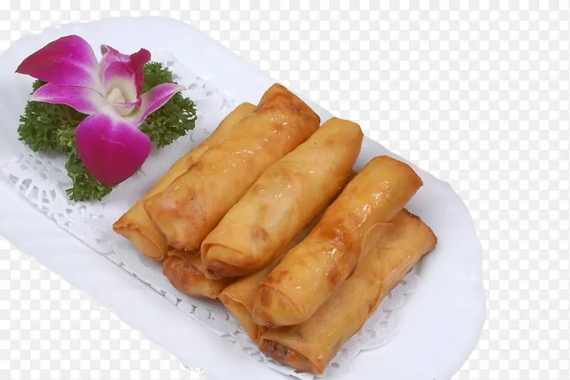 椭圆盘子春卷