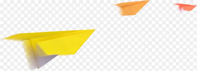 黄色放飞纸飞机造型