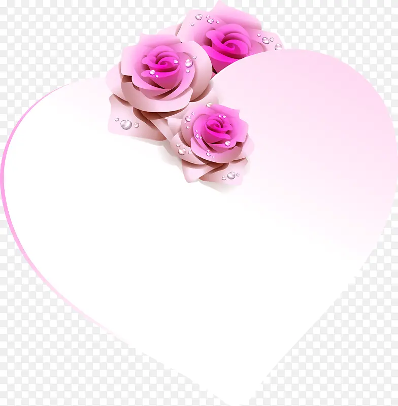 水珠唯美粉色花朵爱心