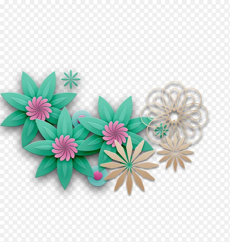 3D微立体小清新花朵