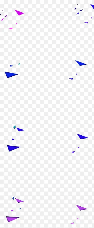蓝色简约碎片漂浮素材