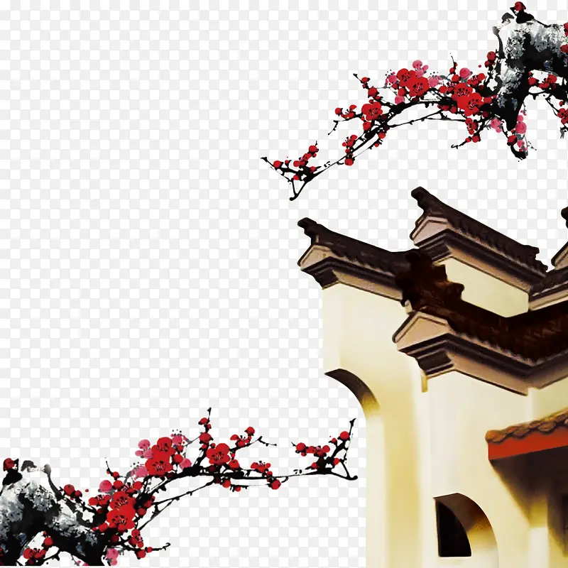 中国风梅花古风素材PNG图片素材下载_图片编号8145963-PNG素材网
