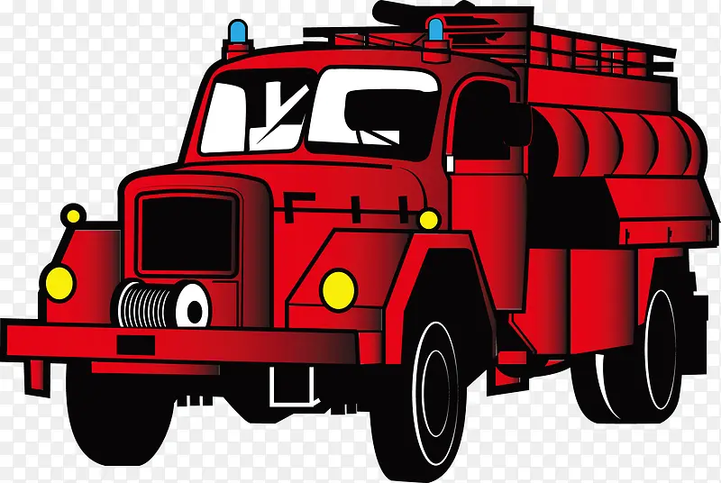 红色119消防车