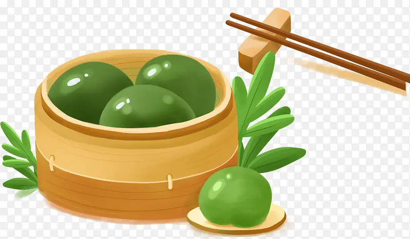 手绘卡通清明节实物青团子PNG图片素材下载_图片编号8146589-PNG素材网