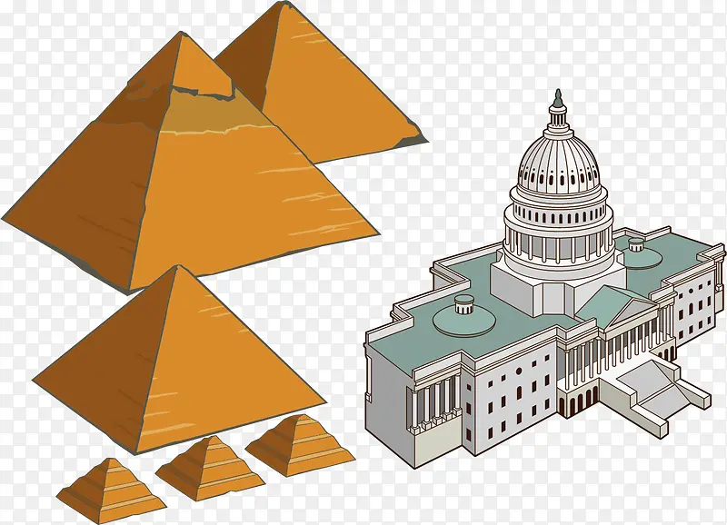 旅游古建筑金字塔欧式