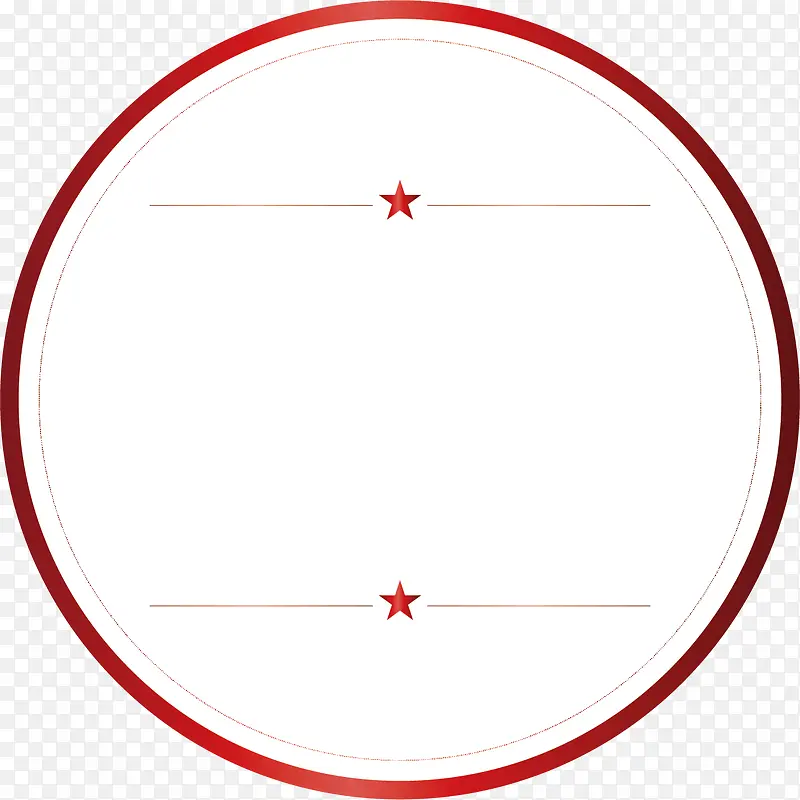 矢量图红色圆形边框