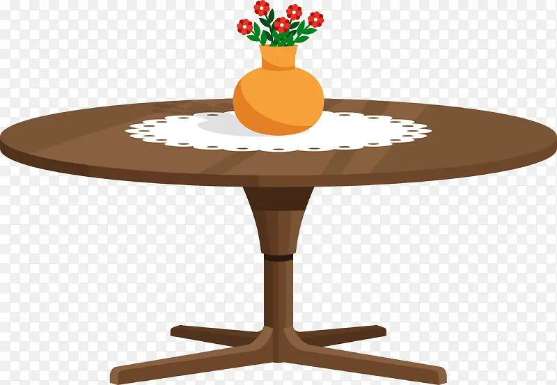 木质卡通花瓶桌子