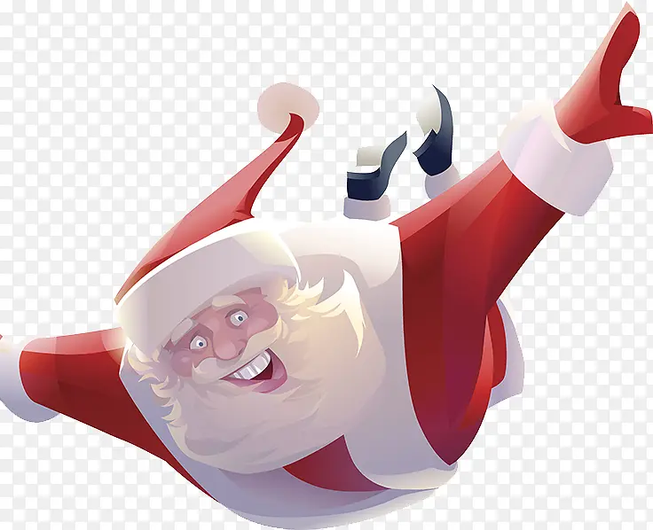 跳伞的圣诞老人