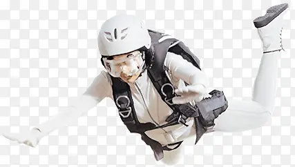跳伞运动员 白色衣服