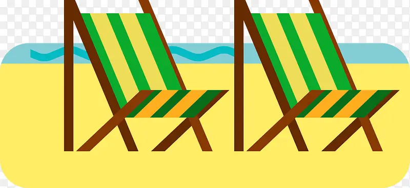 海边沙滩躺椅