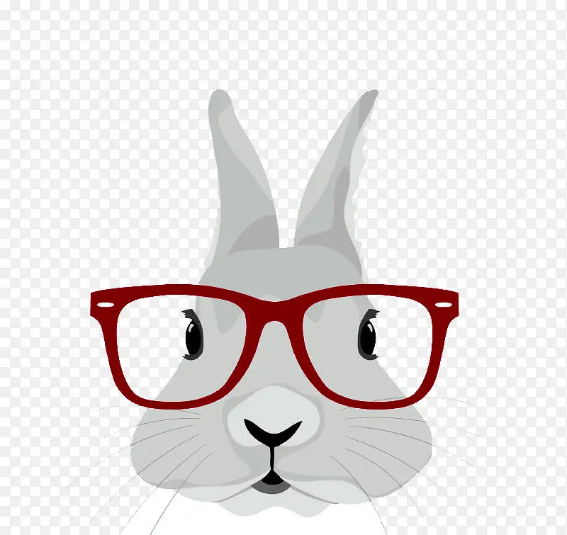 戴眼镜的兔子
