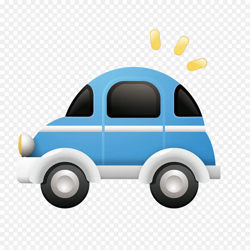 蓝色小汽车