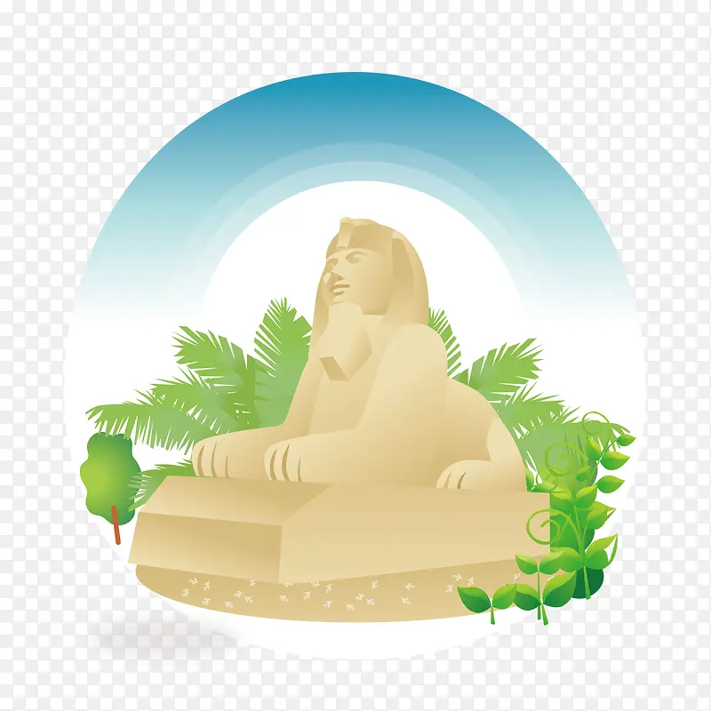 彩虹下的狮身人面像