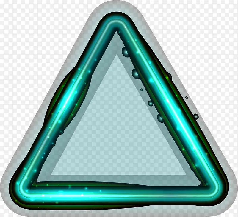 蓝色发光三角形