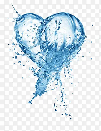 水组成的心形