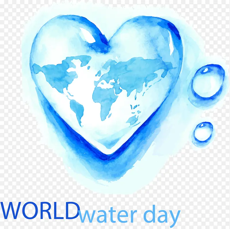 世界水日爱心水滴