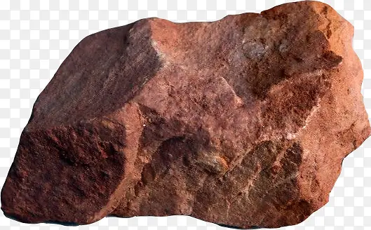 一块发红的砂岩石头