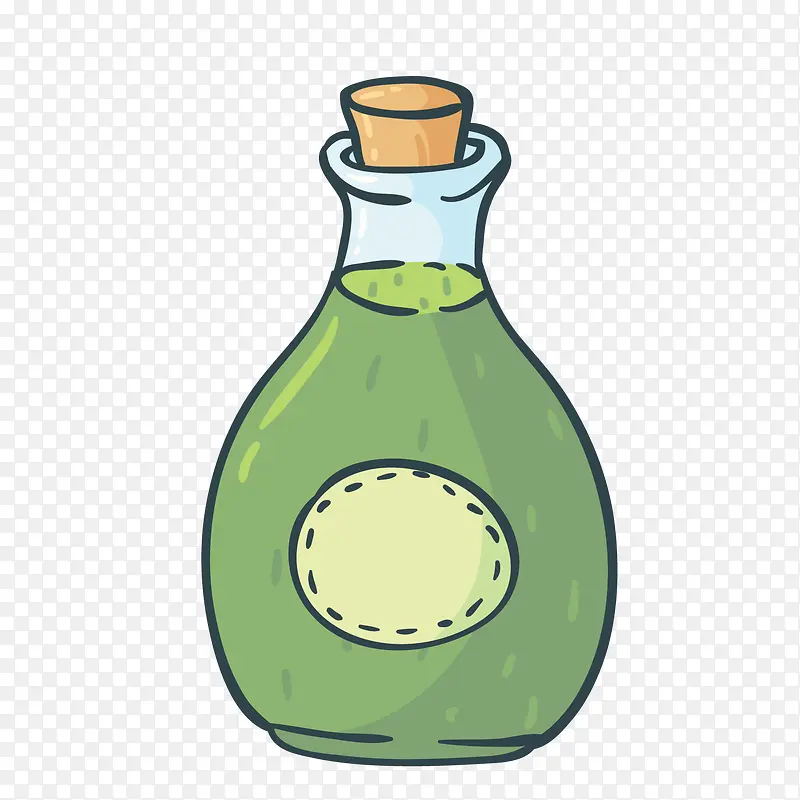绿色芦荟胶玻璃瓶矢量图
