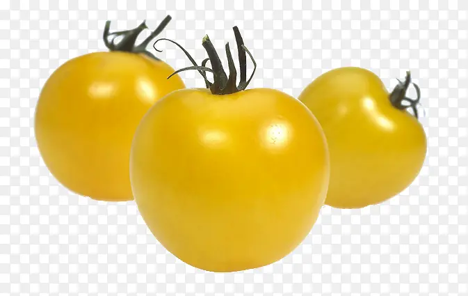 三个黄色番茄