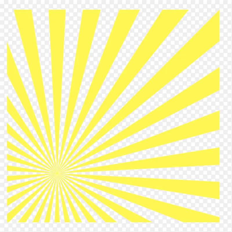 矢量黄色散射线条放射性