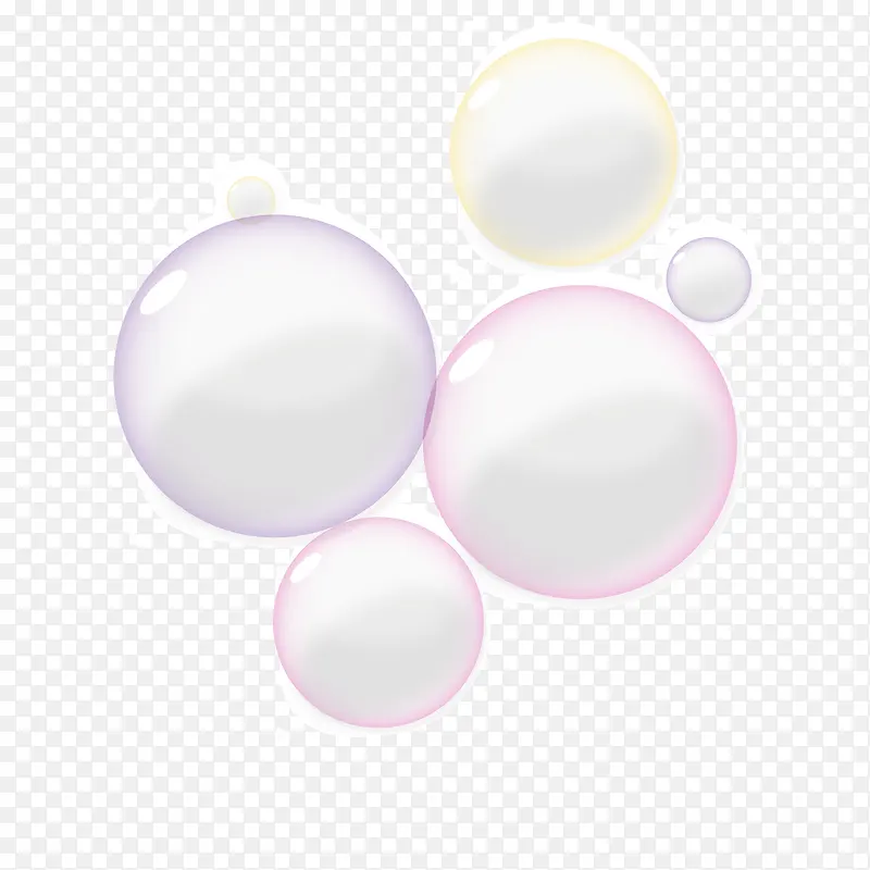 矢量彩色透明三维气泡