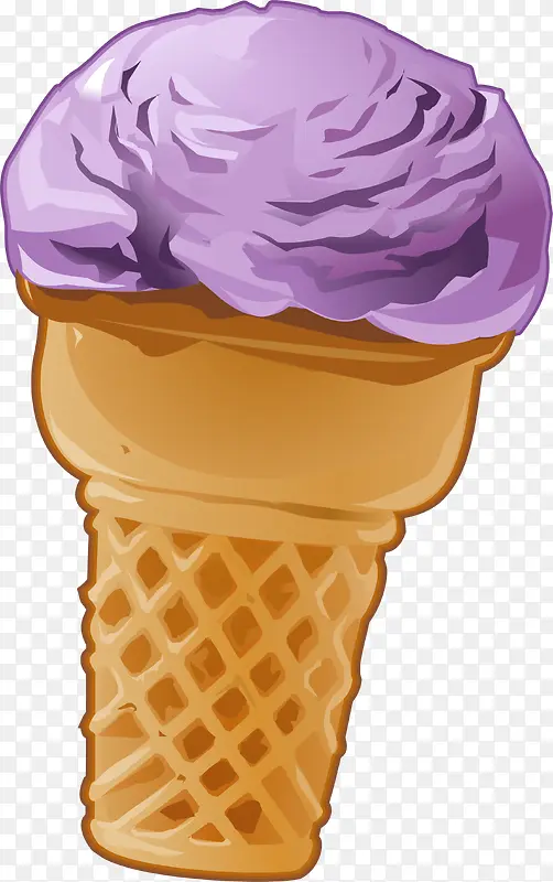 紫色卡通美味甜筒