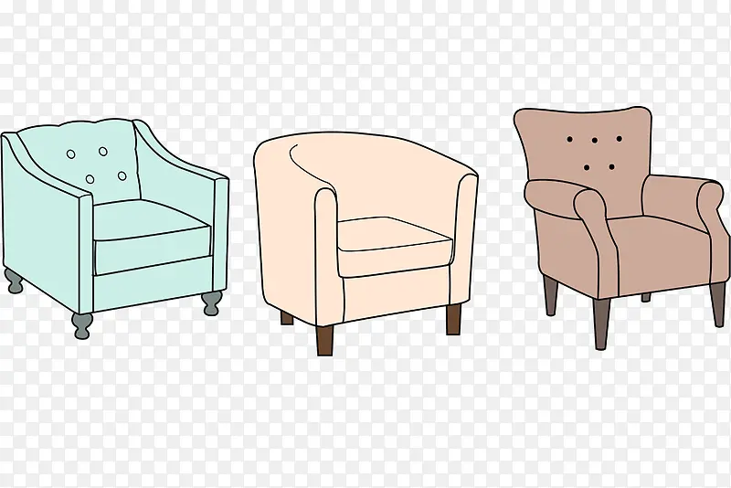 卡通凳子沙发图案