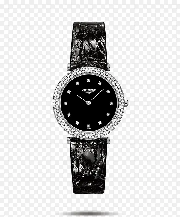 黑色浪琴表男表手表