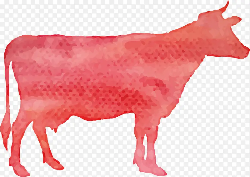 小牛剪影矢量图