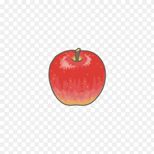 手绘红色苹果png素材