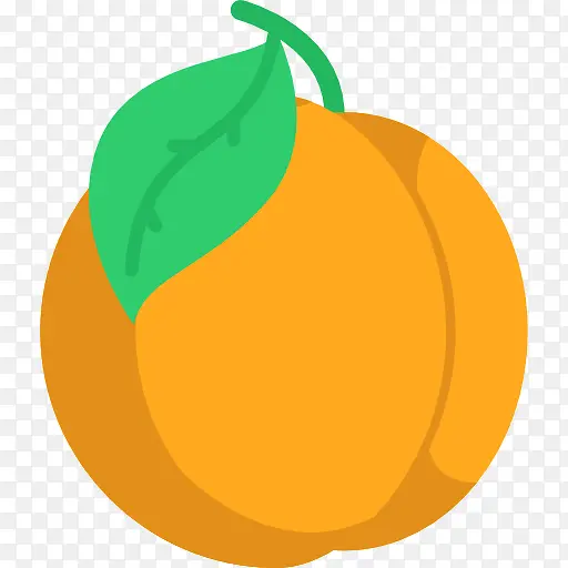 黄色桃子免抠图标