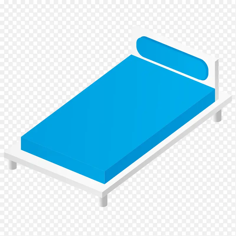 蓝色病床模型