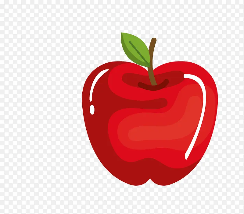 卡通手绘红色的苹果