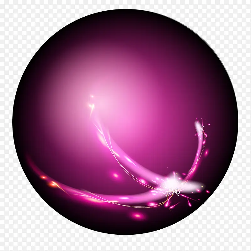 紫色粒子圆圈装饰