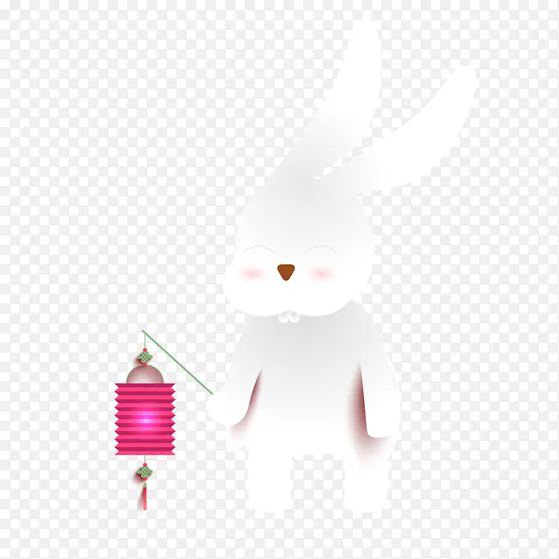拿着灯笼的小兔子设计