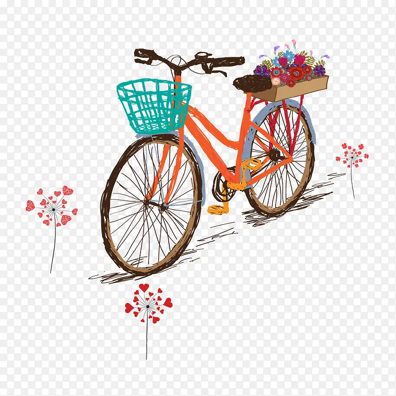 手绘自行车婚礼装饰