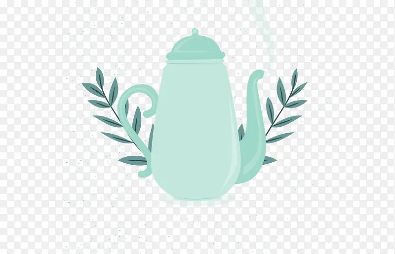 薄荷绿色夏季茶壶