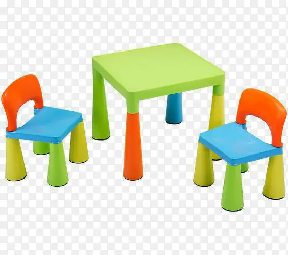 实物彩色儿童桌椅免抠