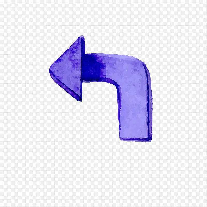 蓝紫色拐弯箭头